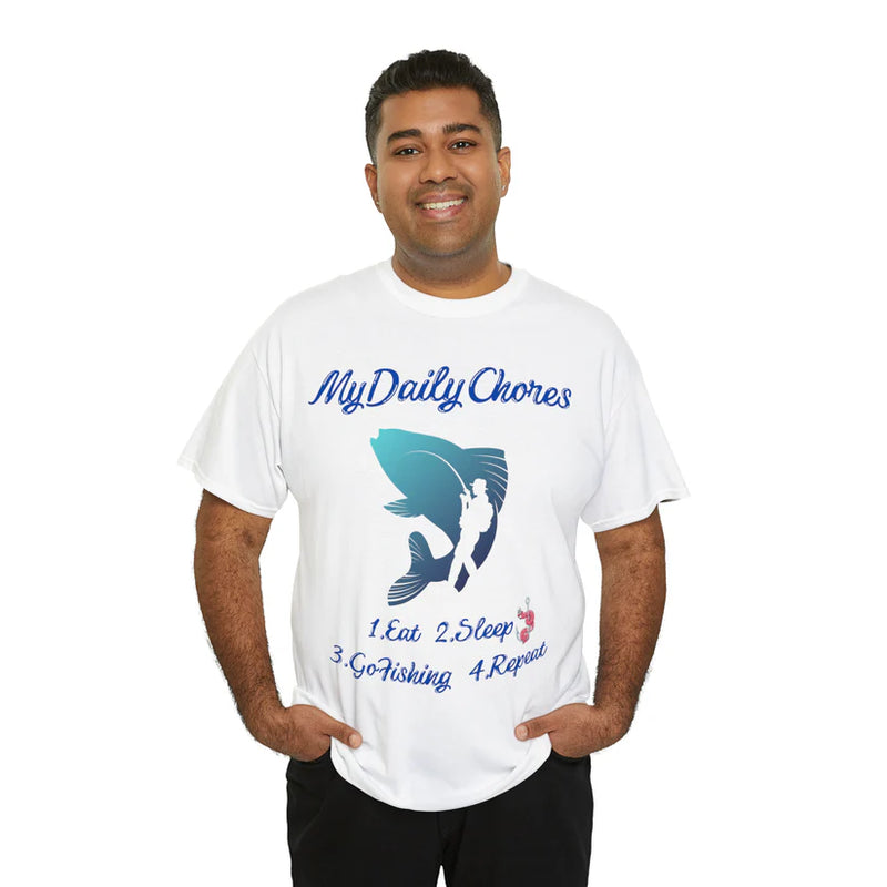 Fishing T Shirt - My Daily Chores, Eat, Sleep, Go Fishing and Repeat. View on Etsy Copy Active