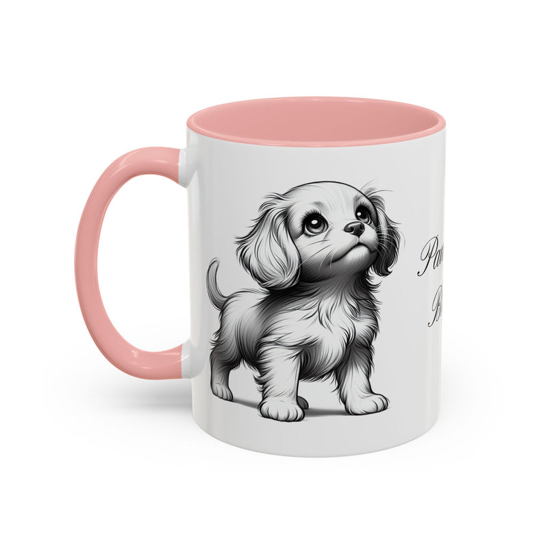 Personalized "Pawsitively Blessed!" Puppy Accent Coffee Mug (11, 15oz)