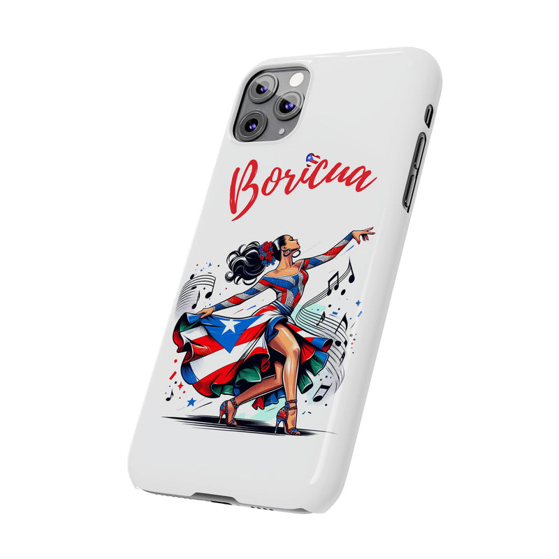 Boricua Puerto Rico Flag π΅π·π₯ White Slim Phone Cases -Weeeepa!, Puertoriquena