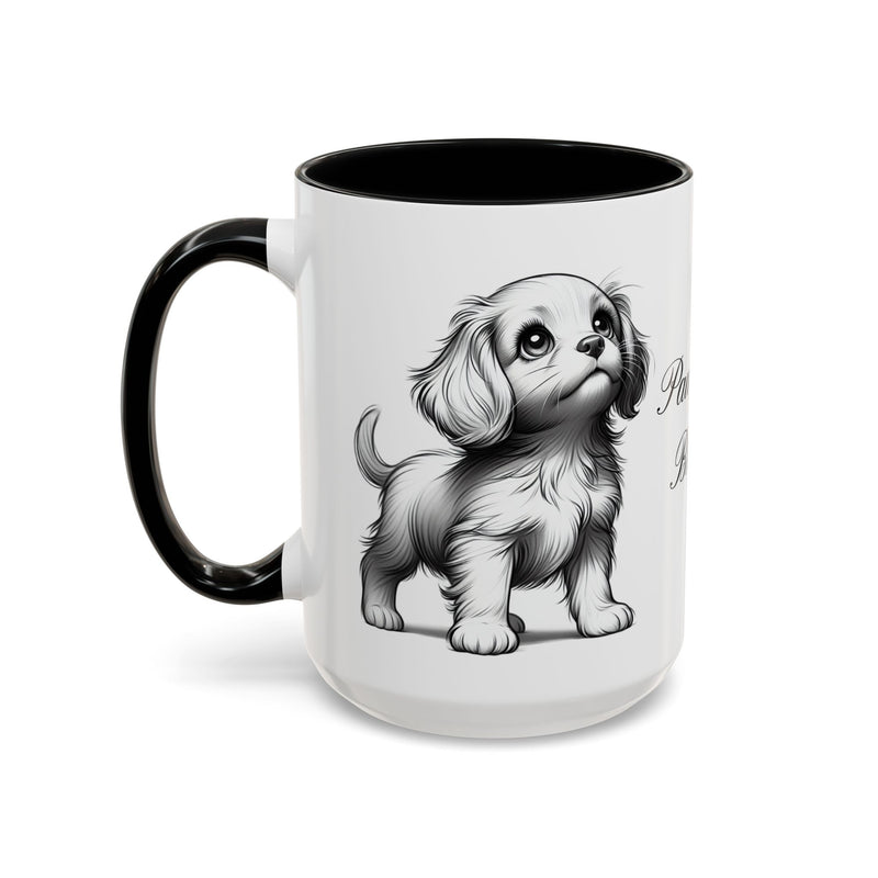 Personalized "Pawsitively Blessed!" Puppy Accent Coffee Mug (11, 15oz)