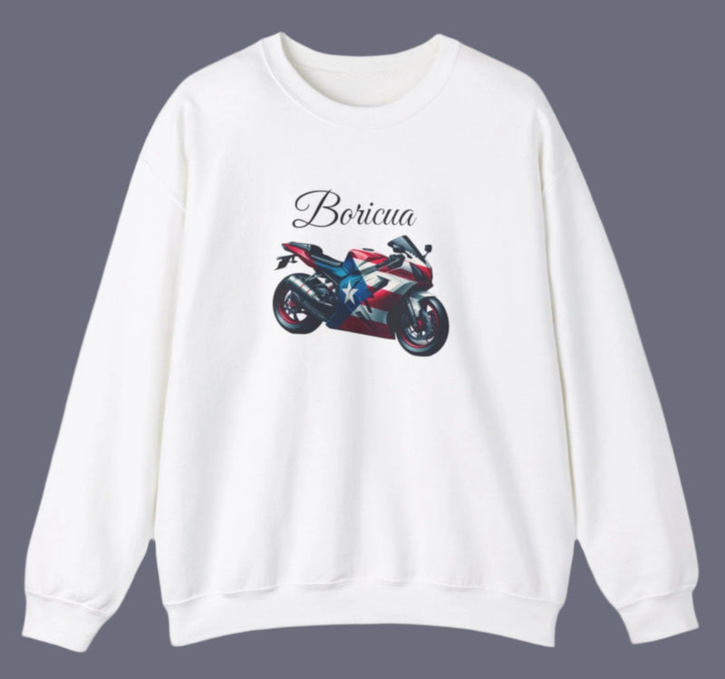 Boricua Puerto Rico Flag Motorcycle Sweatshirt