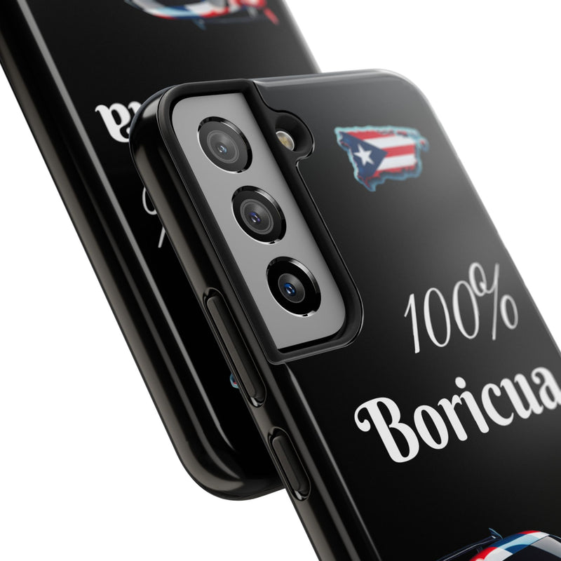 Galaxy Tough Phone Case - 100% Boricua - Puerto Rico Flag 🇵🇷🥁 Weeeepa!