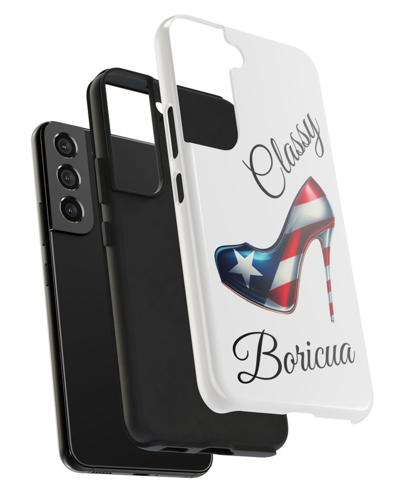 Galaxy Tough Phone Case Classy Boricua Stiletto - Puerto Rico Flag 🇵🇷🥁 -Weeeepa!
