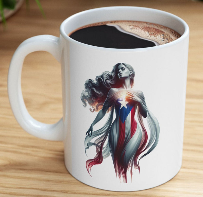 Personalized Puerto Rican Goddess Mug 11oz - Puerto Rico flag