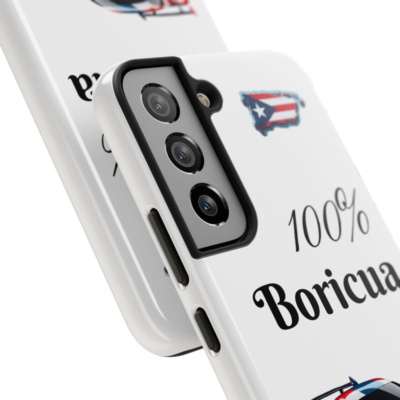 Galaxy Tough Phone Case - 100% Boricua - Puerto Rico Flag 🇵🇷🥁 Weeeepa!