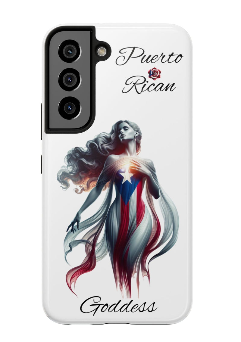 Galaxy Tough Phone case Puerto Rican Goddess - White - Puerto Rico Flag π΅π·π₯ - Weeeepa!
