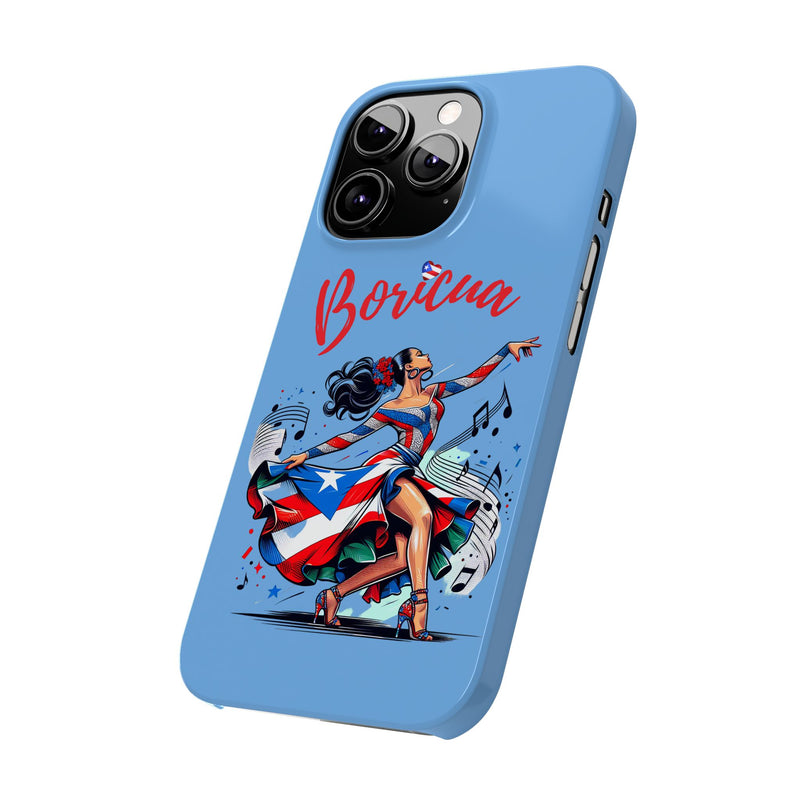 Boricua Puerto Rico Flag π΅π·π₯ Light Blue Slim Phone Cases -Weeeepa!, Puertoriquena