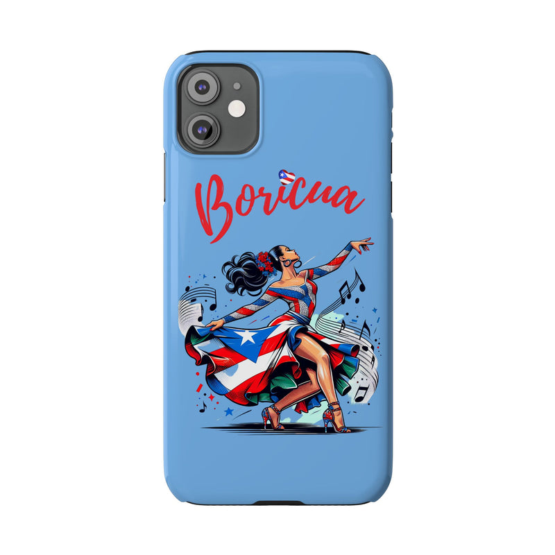 Boricua Puerto Rico Flag π΅π·π₯ Light Blue Slim Phone Cases -Weeeepa!, Puertoriquena