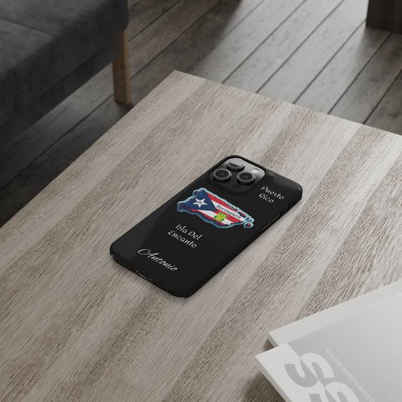 Personalized iPhone Puerto Rican Flag - Black Slim Cases - Rico Flag π΅π·π₯ -Weeeepa!, Puertoriquena
