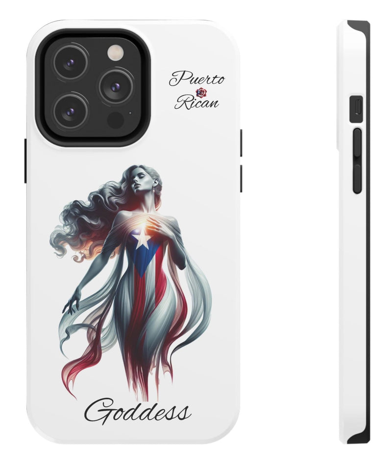 Puerto Rican Goddess White Tough iPhone case - Puerto Rico Flag 🇵🇷🥁 - Weeeepa!