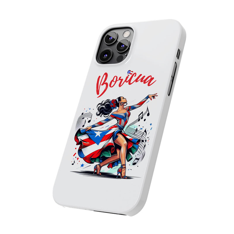Boricua Puerto Rico Flag π΅π·π₯ White Slim Phone Cases -Weeeepa!, Puertoriquena