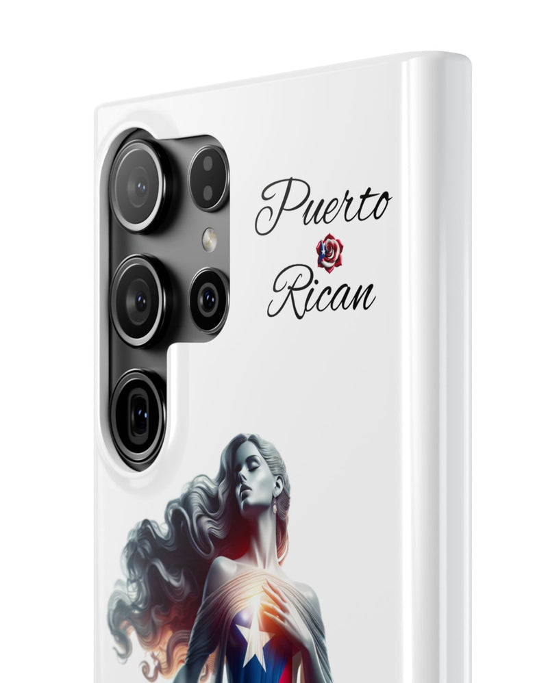 Galaxy Puerto Rican Goddess White Slim Cases - Puerto Rico Flag π΅π·π₯ - Weeeepa!
