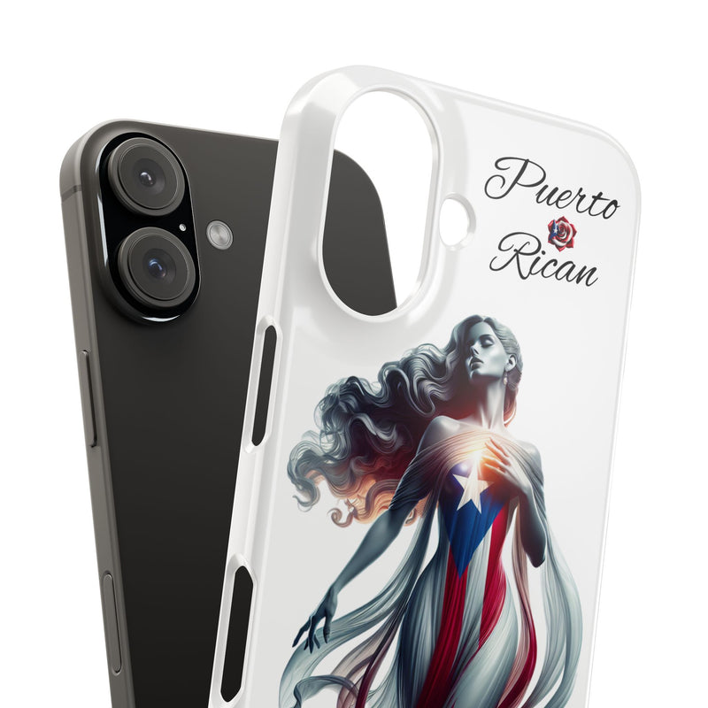 Puerto Rican Goddess White Slim Phone Cases - Rico Flag π΅π·π₯ -Weeeepa!, Puertoriquena