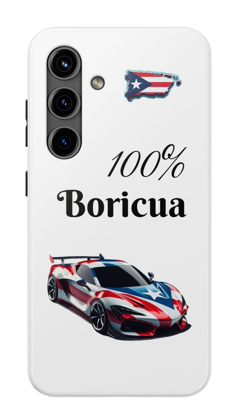 Galaxy Tough Phone Case - 100% Boricua - Puerto Rico Flag 🇵🇷🥁 Weeeepa!