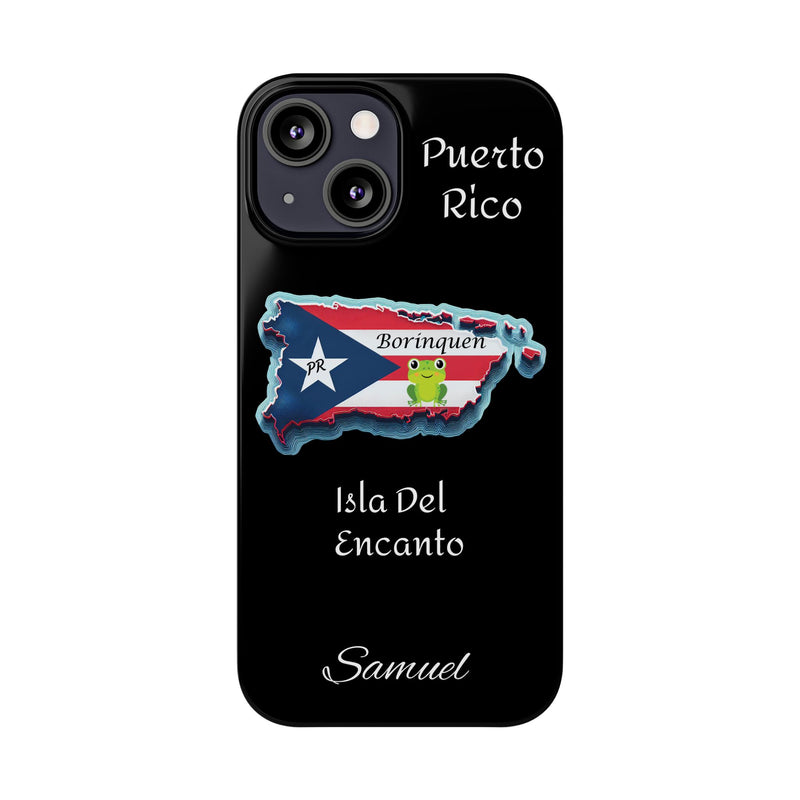 Personalized iPhone Puerto Rican Flag - Black Slim Cases - Rico Flag π΅π·π₯ -Weeeepa!, Puertoriquena
