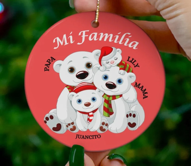 Adorno Navideño - "Mi Familia" Christmas Ornament,