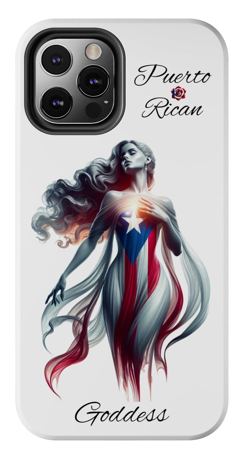 Puerto Rican Goddess White Tough iPhone case - Puerto Rico Flag 🇵🇷🥁 - Weeeepa!