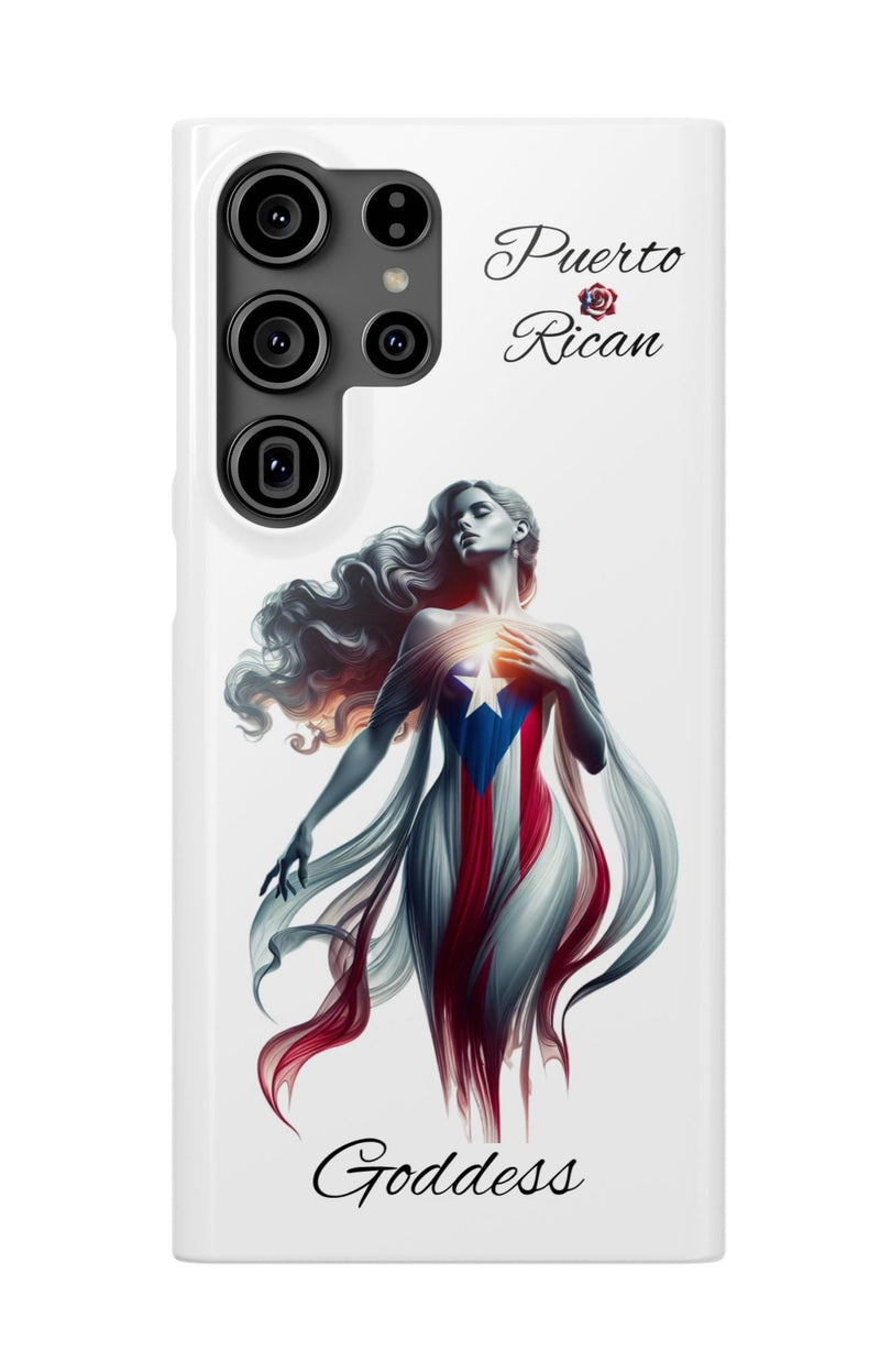 Galaxy Puerto Rican Goddess White Slim Cases - Puerto Rico Flag π΅π·π₯ - Weeeepa!