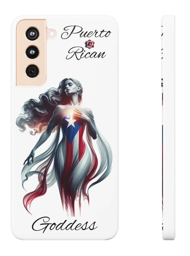 Galaxy Puerto Rican Goddess White Slim Cases - Puerto Rico Flag π΅π·π₯ - Weeeepa!