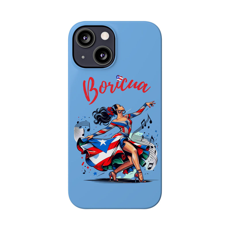 Boricua Puerto Rico Flag π΅π·π₯ Light Blue Slim Phone Cases -Weeeepa!, Puertoriquena