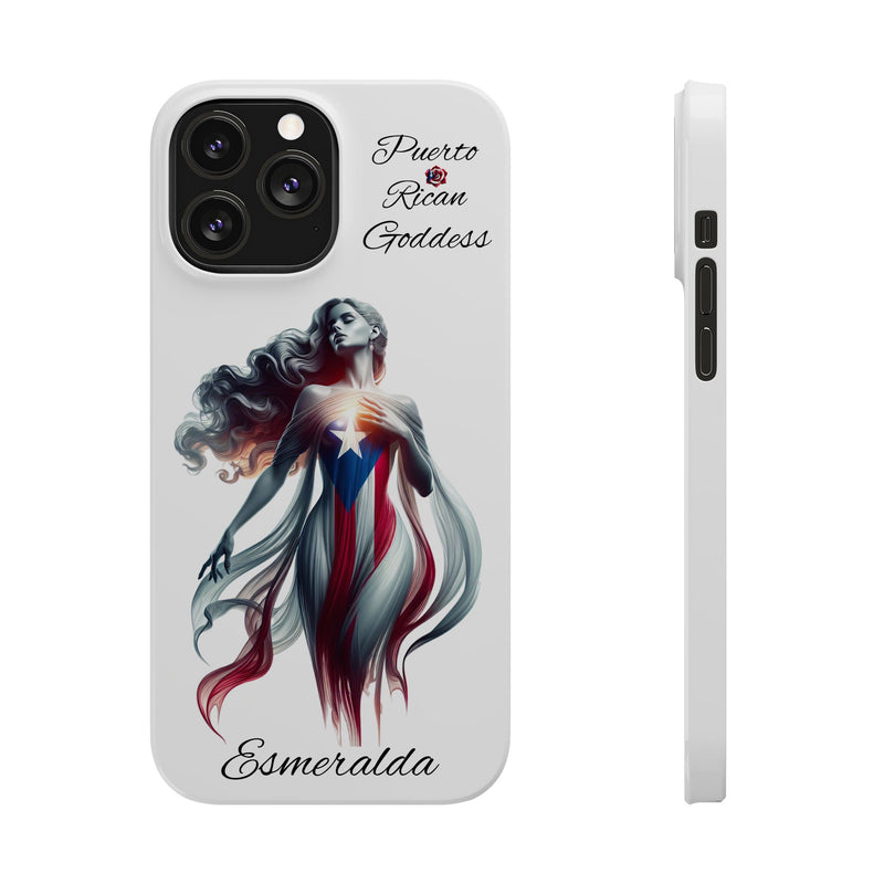 Personalized Puerto Rican Goddess White Slim iPhone Cases - Puerto Rico Flag π΅π·π₯ - Weeeepa!, Puertoriquena