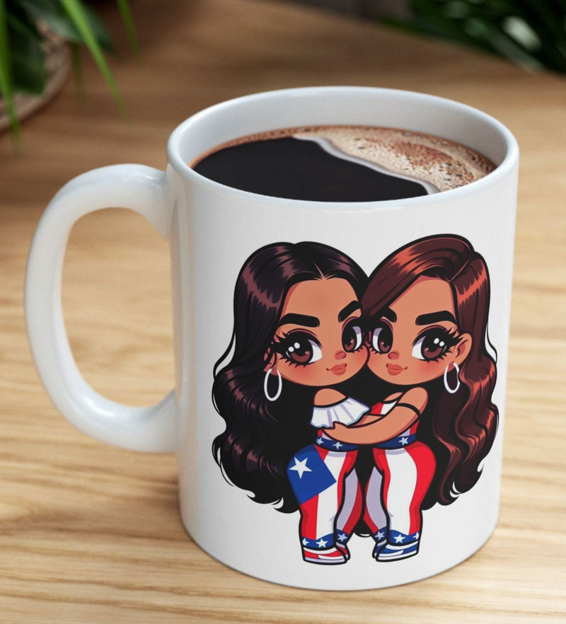Latina Sisters Mug/Hermana Taza- La vida es mejor con una hermana a tu lado.