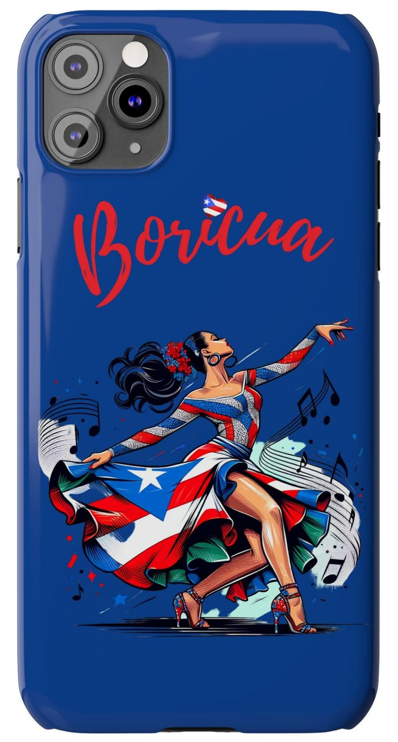 Boricua Puerto Rico Flag π΅π·π₯ Blue Slim Phone Cases -Weeeepa!, Puertoriquena