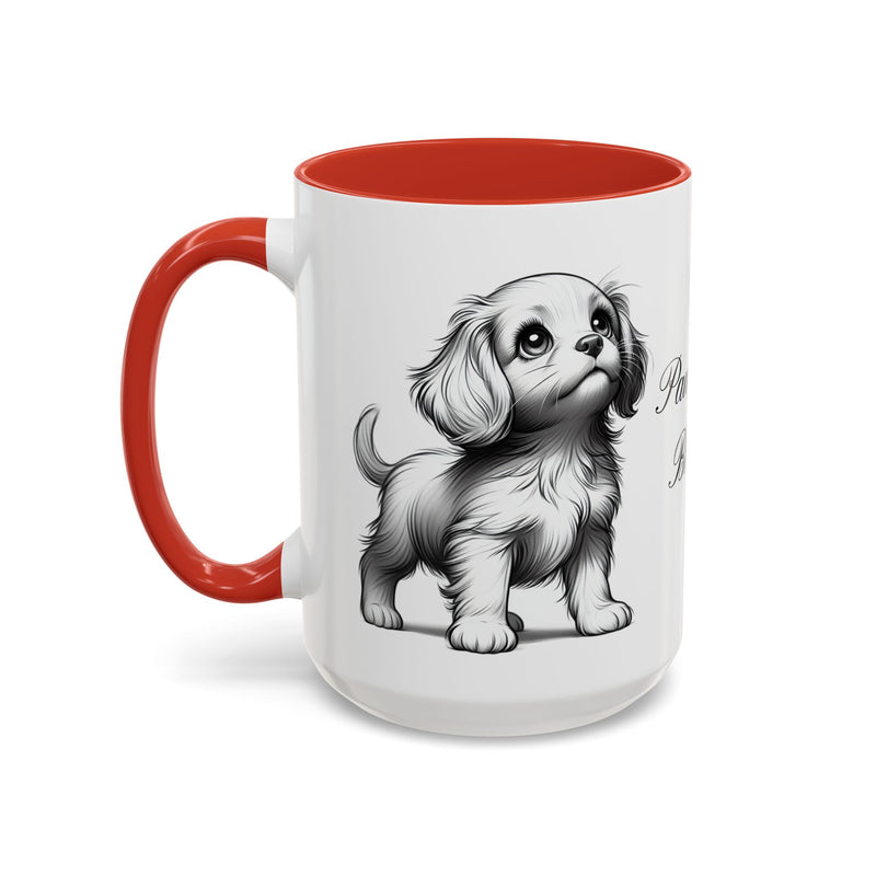 Personalized "Pawsitively Blessed!" Puppy Accent Coffee Mug (11, 15oz)