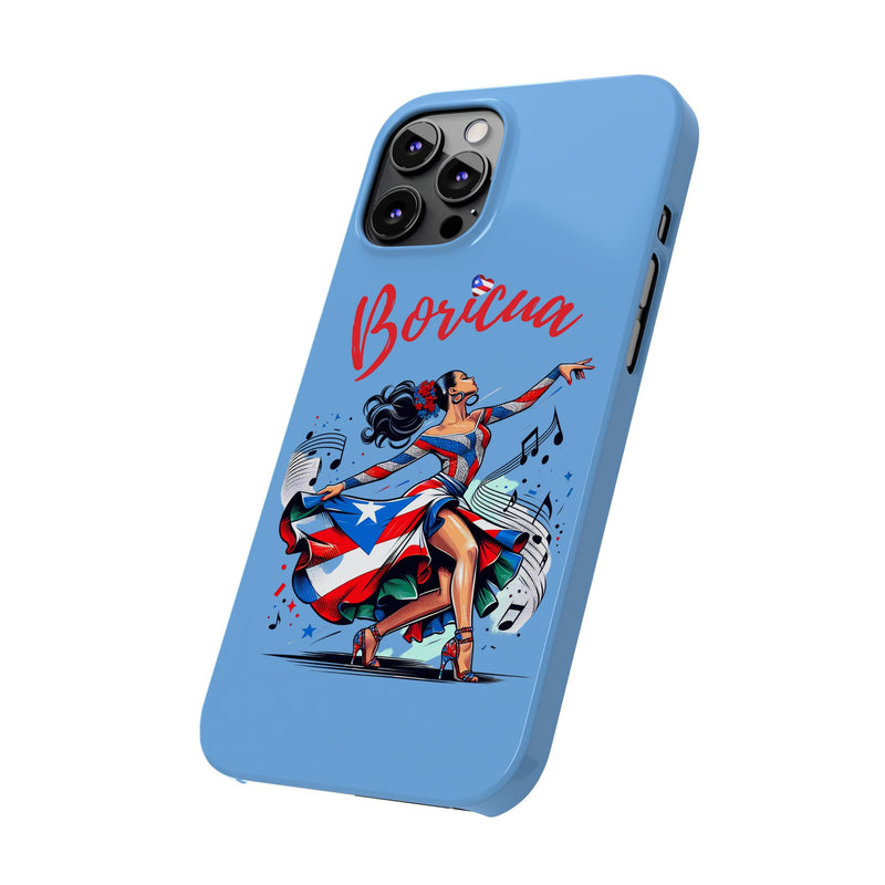 Boricua Puerto Rico Flag π΅π·π₯ Light Blue Slim Phone Cases -Weeeepa!, Puertoriquena