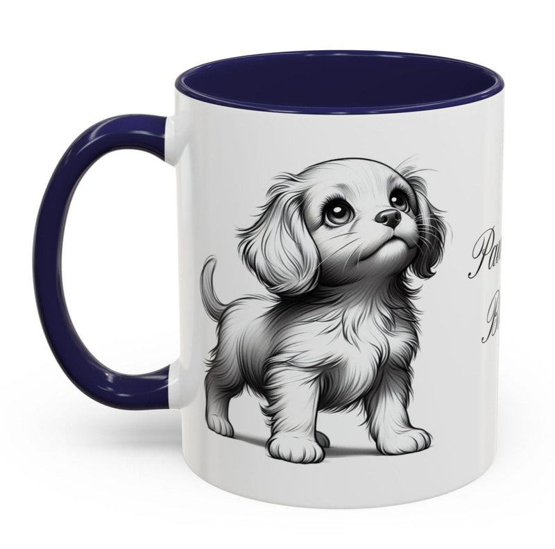 Personalized "Pawsitively Blessed!" Puppy Accent Coffee Mug (11, 15oz)