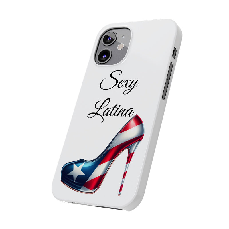 Puerto Rico Flag Sexy Latina Stiletto White Slim Phone Cases - Rico Flag π΅π·π₯ -Weeeepa!, Puertoriquena