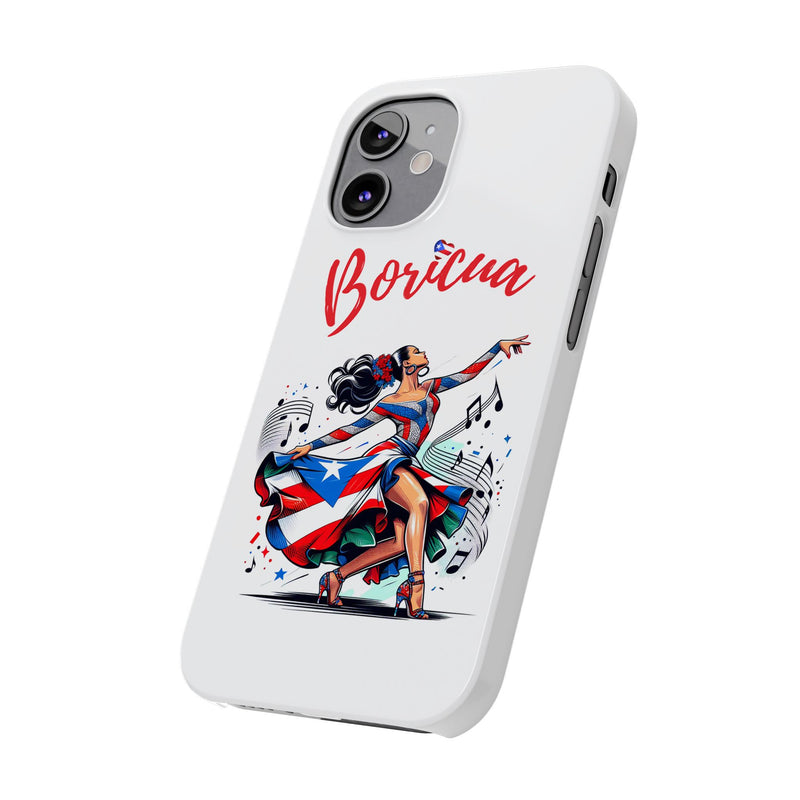 Boricua Puerto Rico Flag π΅π·π₯ White Slim Phone Cases -Weeeepa!, Puertoriquena