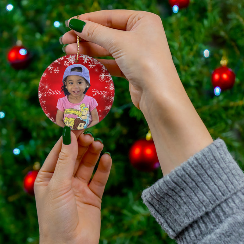 Christmas Ceramic Photo Ornament - Personalized Memories