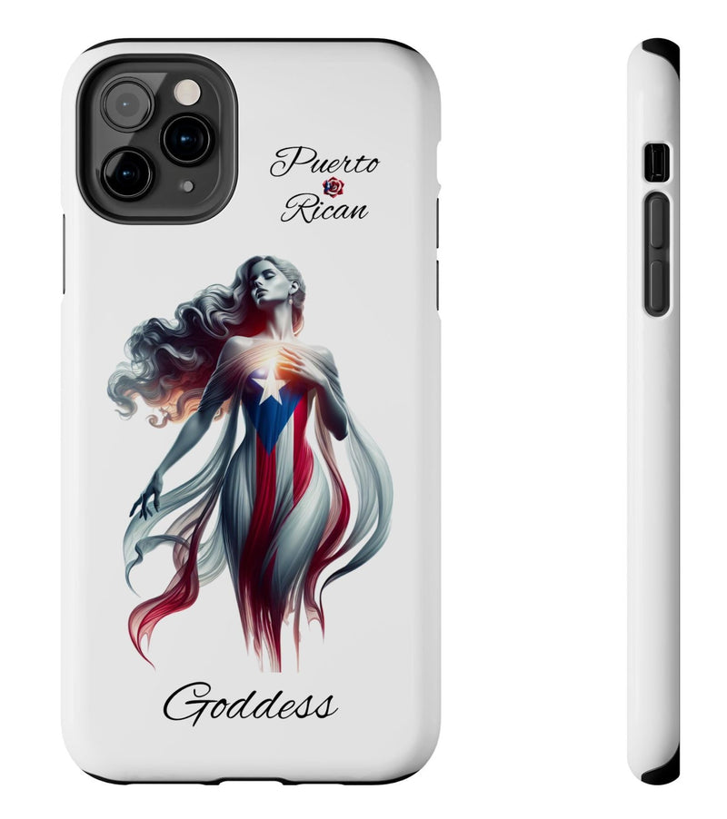 Puerto Rican Goddess White Tough iPhone case - Puerto Rico Flag 🇵🇷🥁 - Weeeepa!