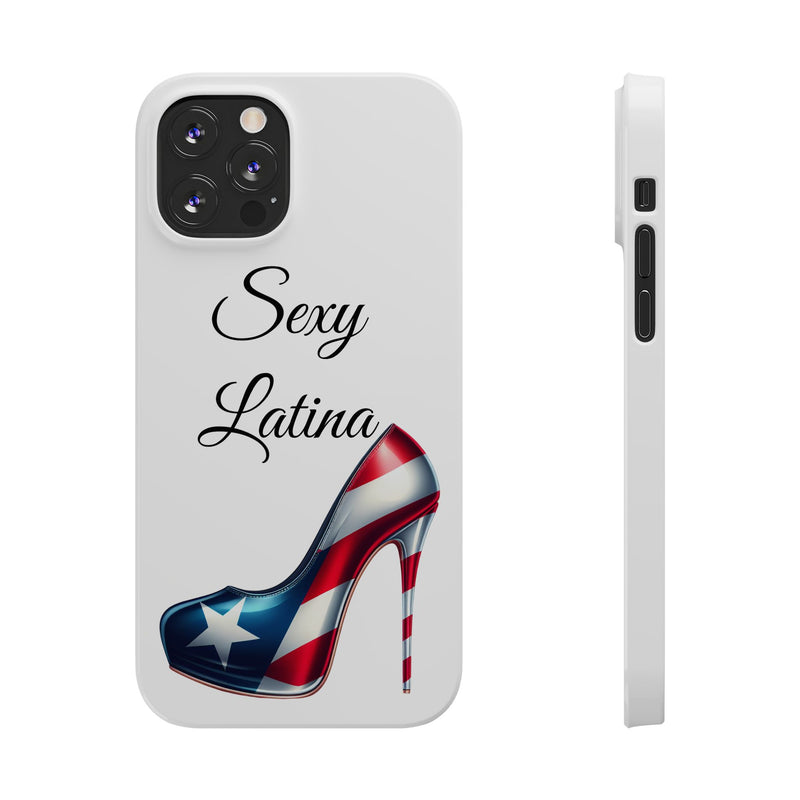 Puerto Rico Flag Sexy Latina Stiletto White Slim Phone Cases - Rico Flag π΅π·π₯ -Weeeepa!, Puertoriquena
