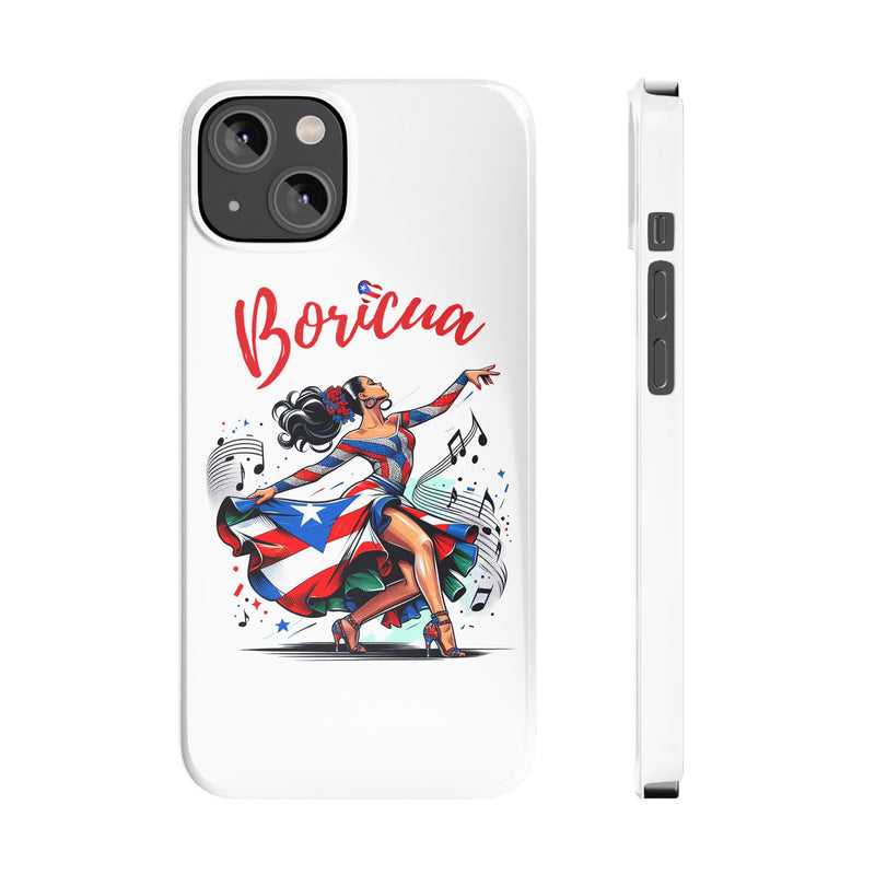 Boricua Puerto Rico Flag π΅π·π₯ White Slim Phone Cases -Weeeepa!, Puertoriquena