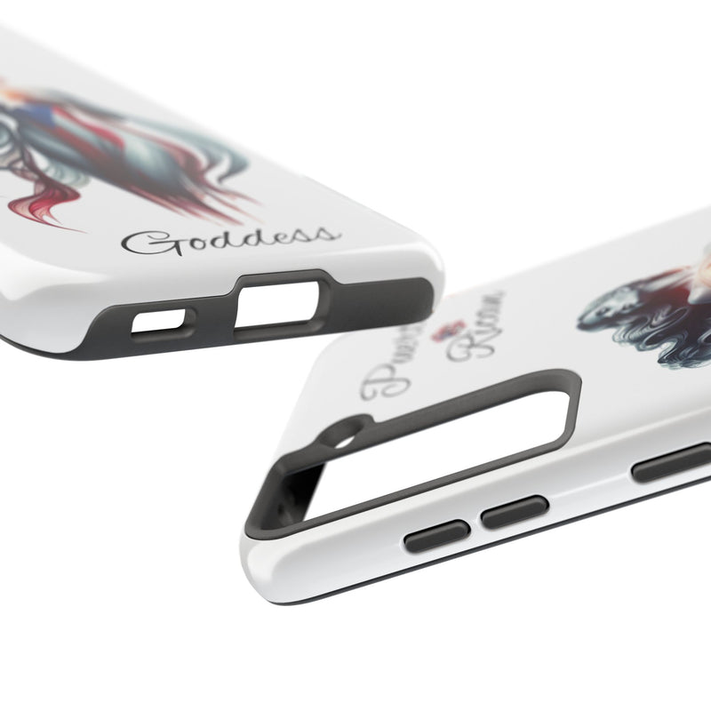 Galaxy Tough Phone case Puerto Rican Goddess - White - Puerto Rico Flag π΅π·π₯ - Weeeepa!