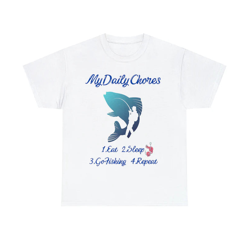 Fishing T Shirt - My Daily Chores, Eat, Sleep, Go Fishing and Repeat. View on Etsy Copy Active