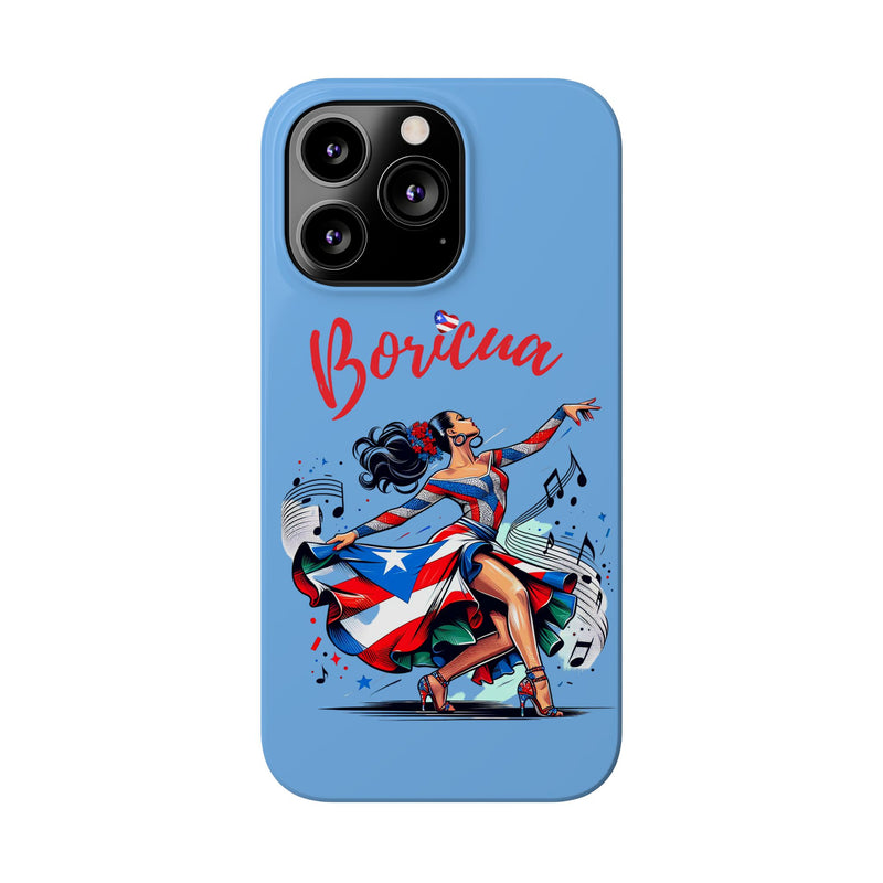 Boricua Puerto Rico Flag π΅π·π₯ Light Blue Slim Phone Cases -Weeeepa!, Puertoriquena