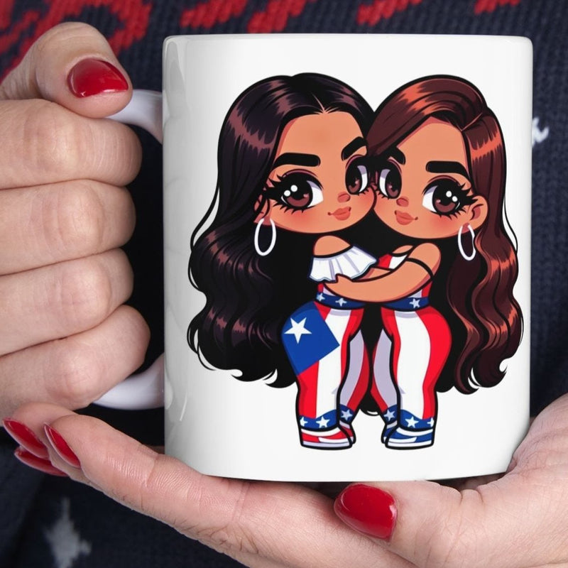 Latina Sisters Mug/Hermana Taza- La vida es mejor con una hermana a tu lado.