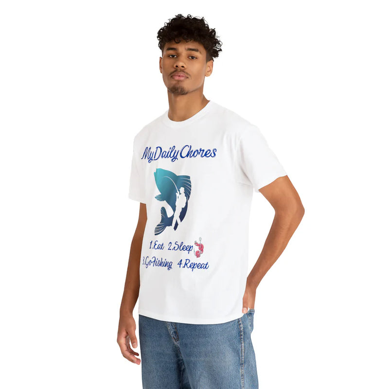 Fishing T Shirt - My Daily Chores, Eat, Sleep, Go Fishing and Repeat. View on Etsy Copy Active