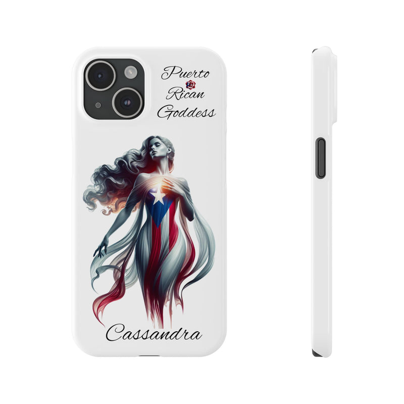 Personalized Puerto Rican Goddess White Slim iPhone Cases - Puerto Rico Flag π΅π·π₯ - Weeeepa!, Puertoriquena