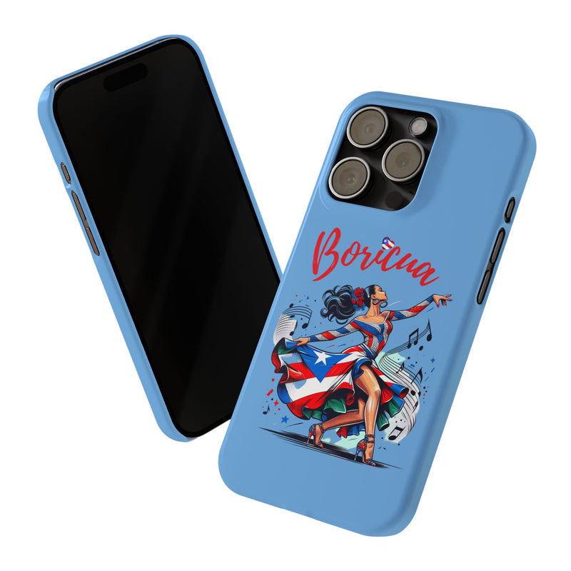 Boricua Puerto Rico Flag π΅π·π₯ Light Blue Slim Phone Cases -Weeeepa!, Puertoriquena