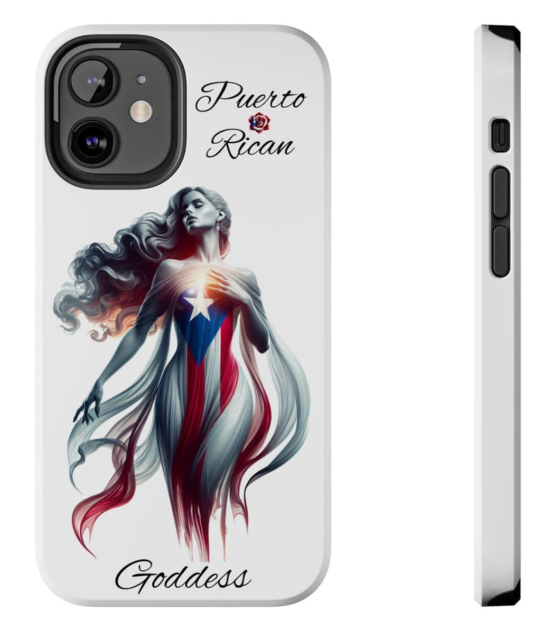 Puerto Rican Goddess White Tough iPhone case - Puerto Rico Flag 🇵🇷🥁 - Weeeepa!