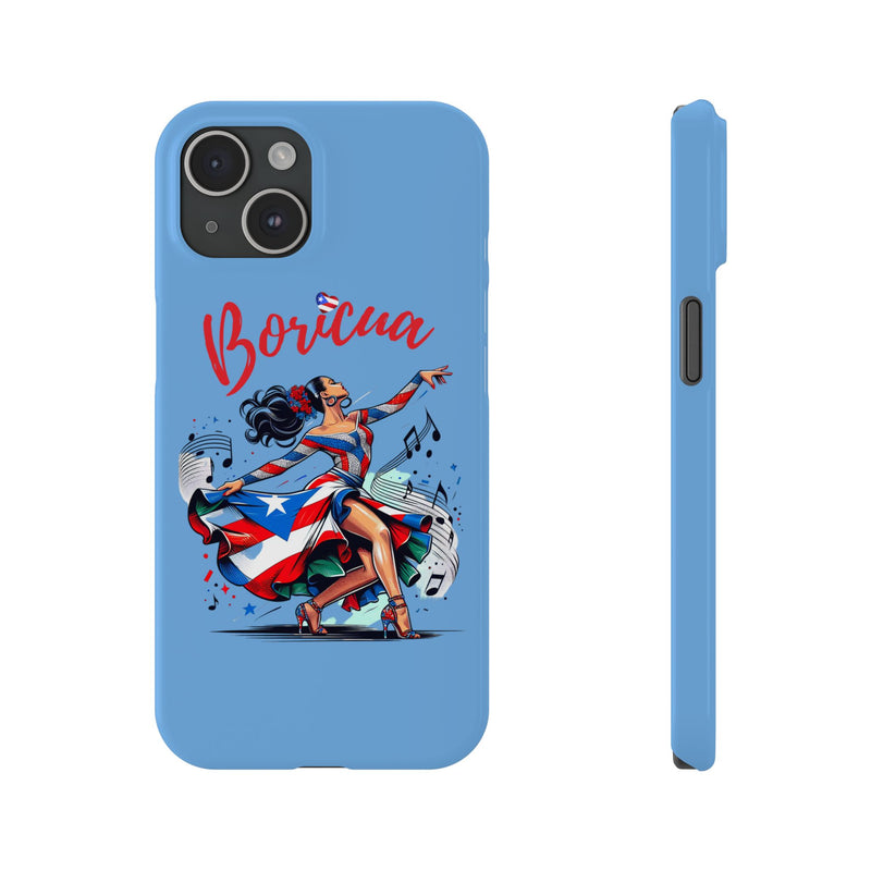Boricua Puerto Rico Flag π΅π·π₯ Light Blue Slim Phone Cases -Weeeepa!, Puertoriquena