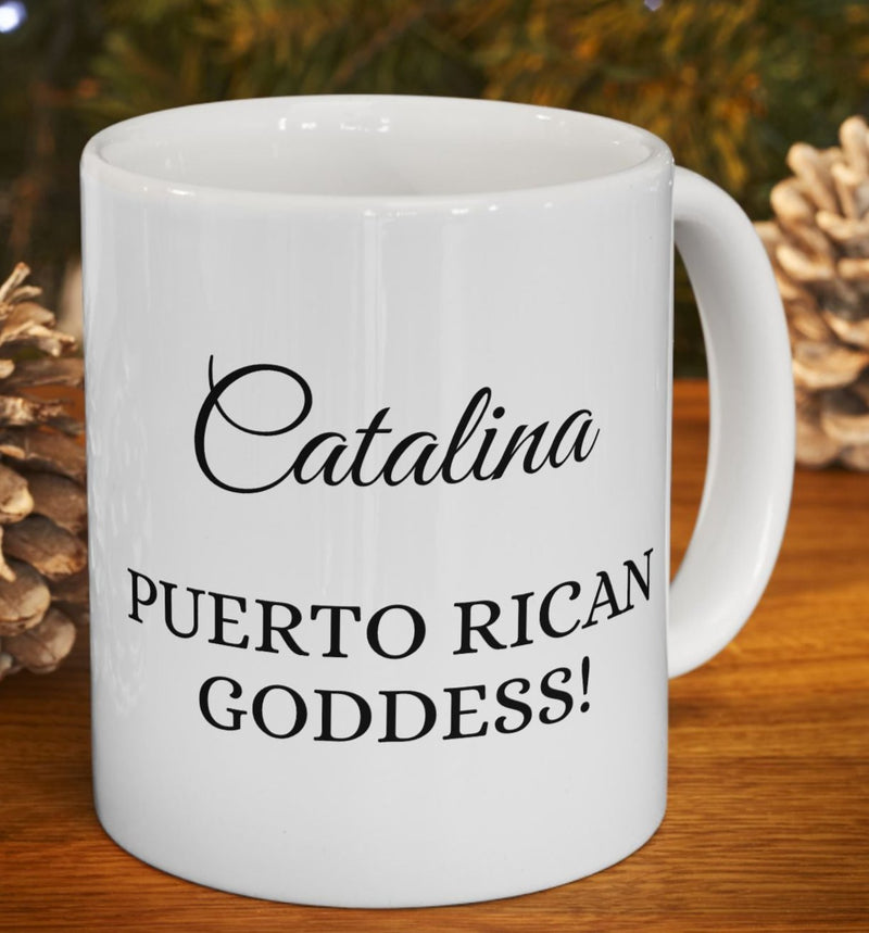 Personalized Puerto Rican Goddess Mug 11oz - Puerto Rico flag