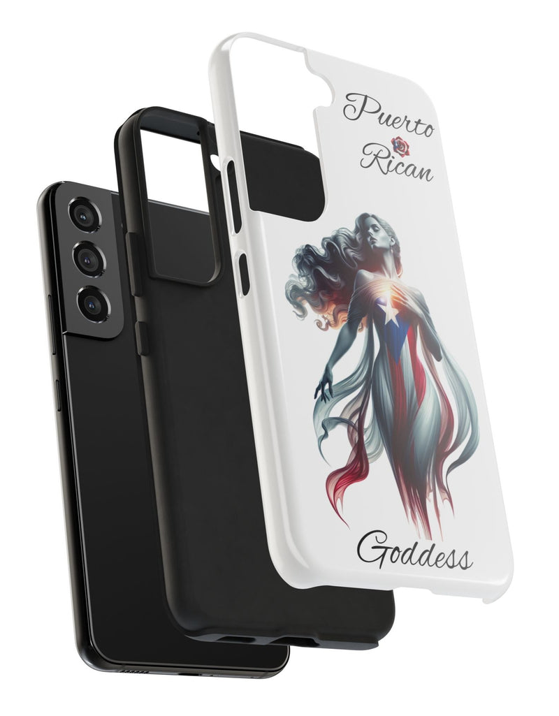 Galaxy Tough Phone case Puerto Rican Goddess - White - Puerto Rico Flag π΅π·π₯ - Weeeepa!