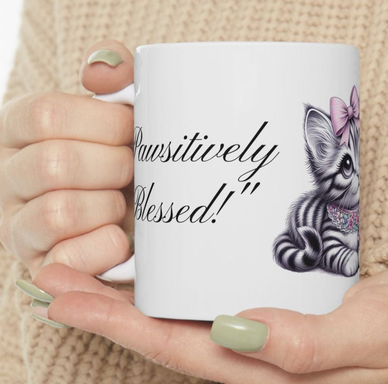Personalized "Pawsitively Blessed!" Mug 11 oz