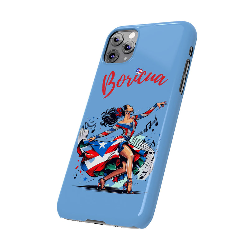 Boricua Puerto Rico Flag π΅π·π₯ Light Blue Slim Phone Cases -Weeeepa!, Puertoriquena