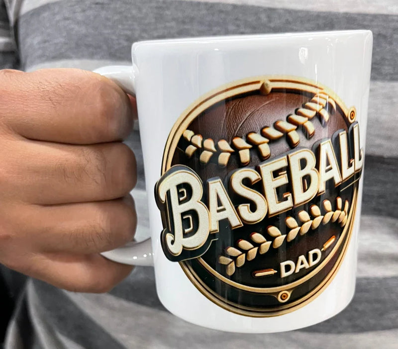BASEBALL DAD Mug 11oz - "Home Run Dad: The Ultimate Baseball Dad Mug"